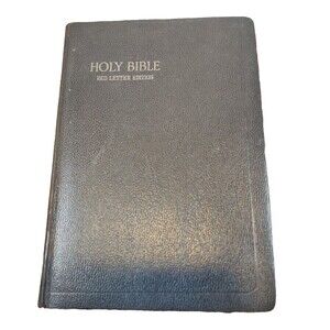 Vintage Holy Bible Red Letter Edition King James Concordance No Date